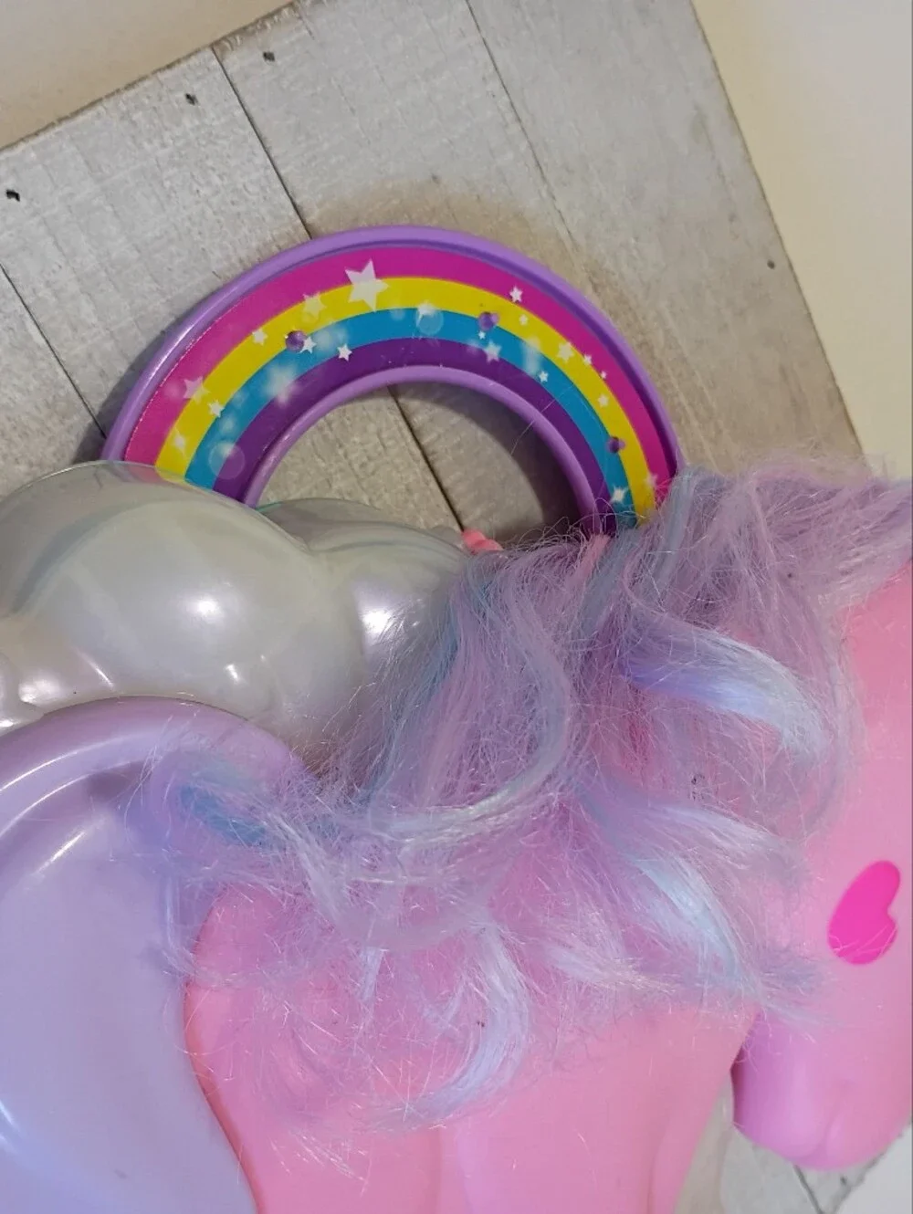 2022 Mattel Polly Pocket Rainbow Unicorn Salon Compact Case ONLY - No Figures